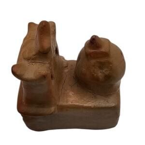 Vintage Native American small, hand-sculpted clay figure  miniature art piece